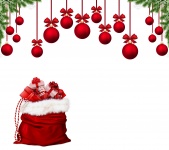 Bombki świąteczne i prezenty