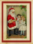 Kerstkaart Vintage Santa