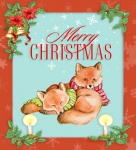 Carte de Noël Fox