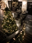 De lobby van het hotel van Kerstmis
