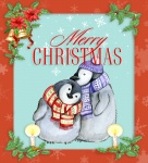 Carta di pinguino di Natale