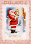 Weihnachtspostkarte Vintage Santa