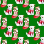 Christmas Puppy Kitten Wallpaper