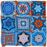 Christmas Quilt Collage - Blue
