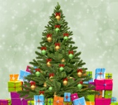 Kerstboom met geschenken