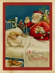 Vánoční Vintage Santa Card