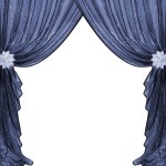 Drapes, Curtains Blue Clipart