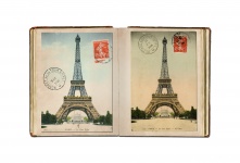 Cartão do vintage da torre Eiffel