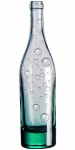Botella de vidrio con burbujas