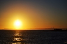 Griechenland-Sonnenuntergang-Meerblick
