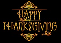 Happy Thanksgiving Black Background