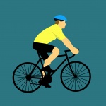 Hombre montando bicicleta