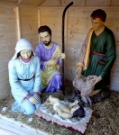 Marie Joseph et le berger avec Jésus