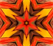 Orange Star Kaleidoscope Background