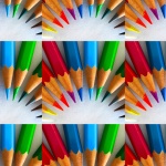 Pencils Abstract Seamless Pattern