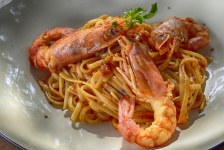 Plated Shrimp Pasta