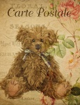Postkarten-Weinlese-Teddybär