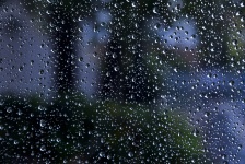 Raindrops On Glass Background