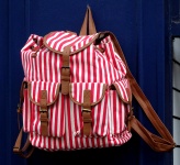 Red And White Stripes Backpack