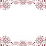 Sneeuwvlokken rand rood