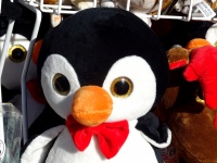 Toy Penguin Wearing Bow Tie