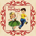 Valentine Children Vintage Card