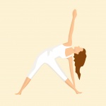 Donna che fa yoga