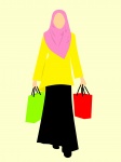 Kvinna shopping