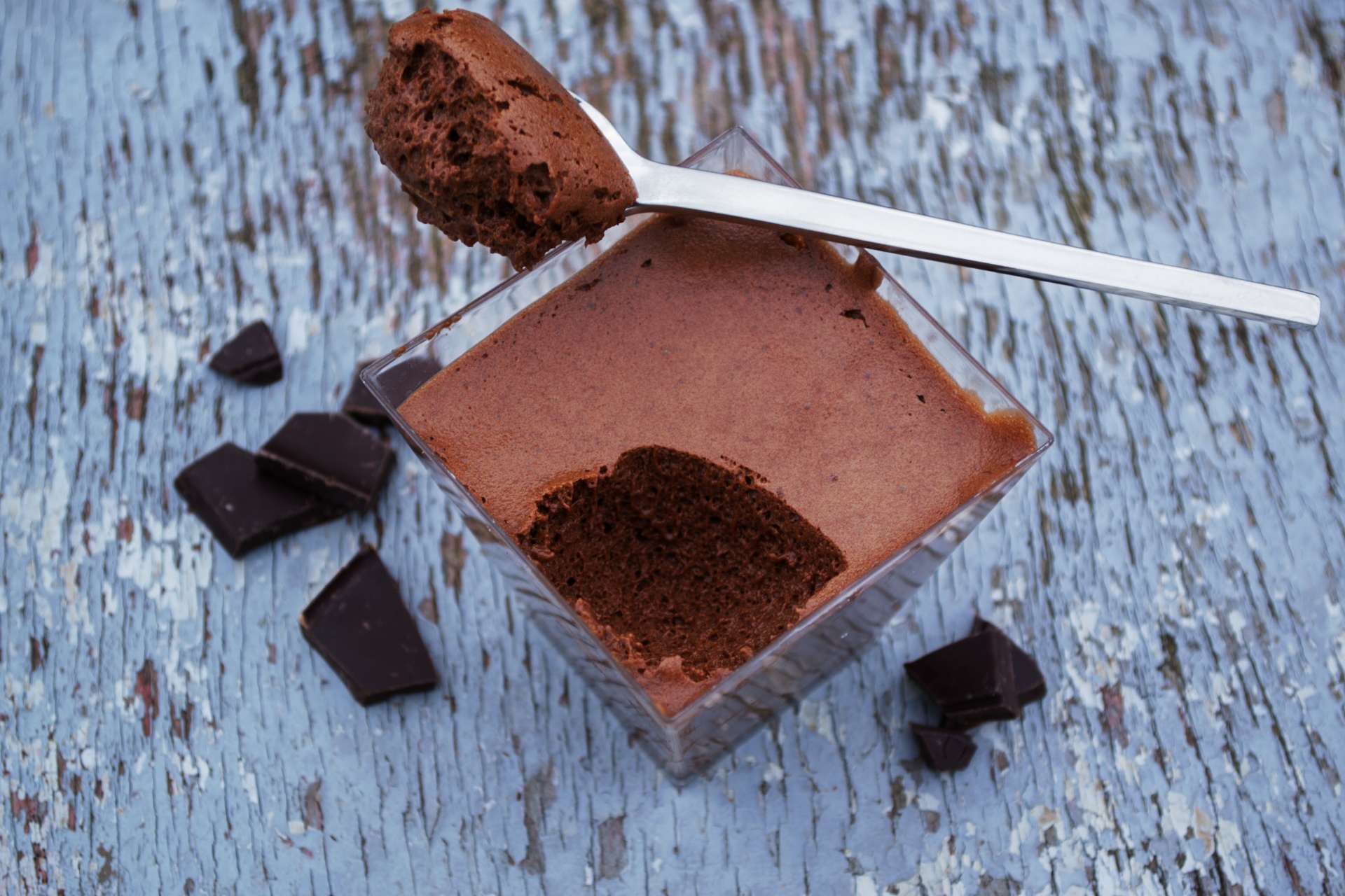 Chocolate Mousse On Broken Paint Free Stock Photo - Public Domain Pictures