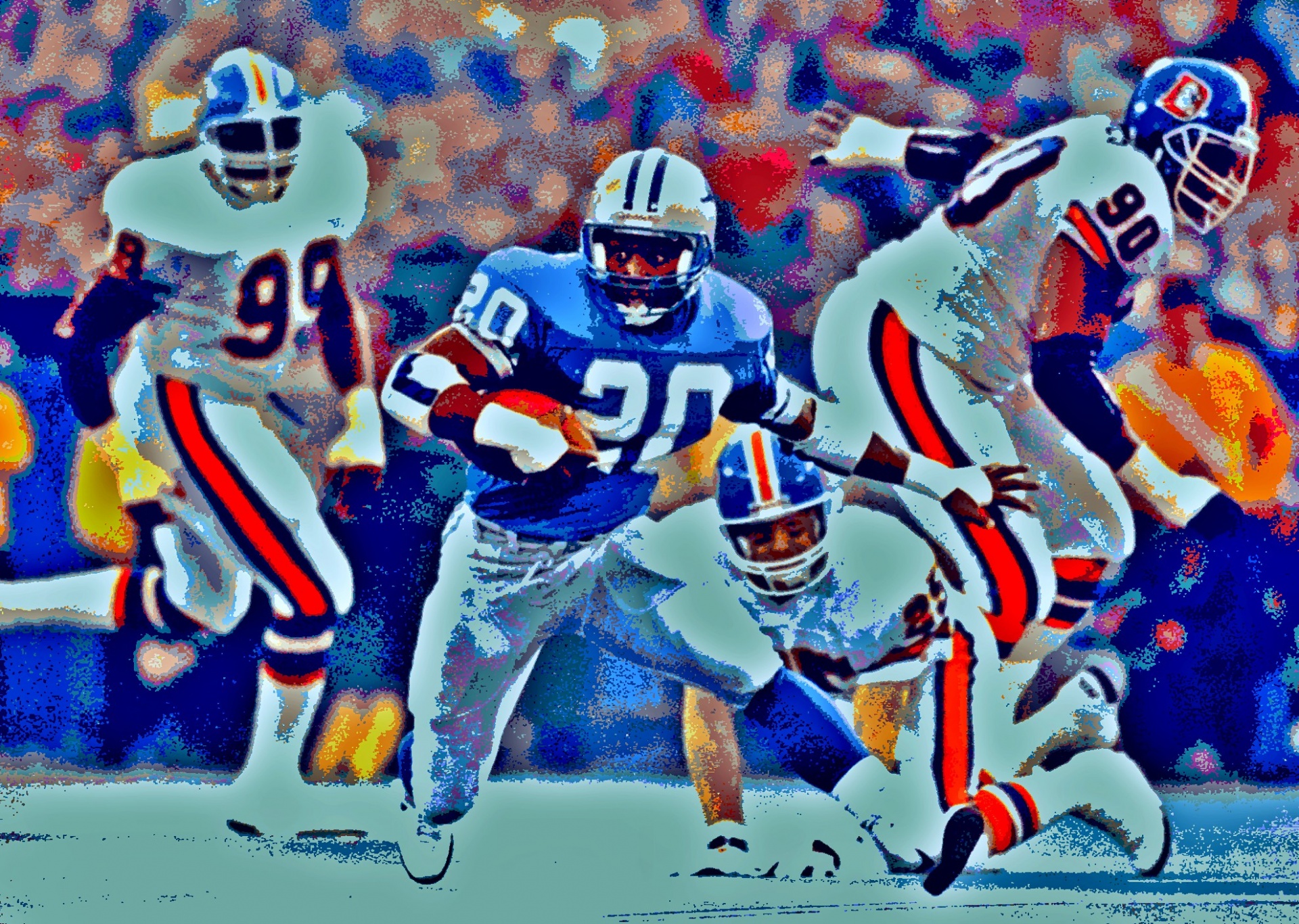 Posterization Of Barry Sanders Free Stock Photo Public Domain Pictures