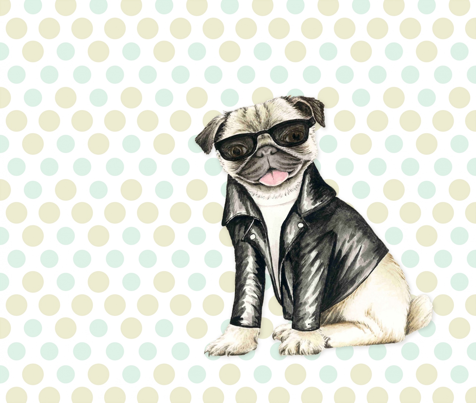 パグの犬かわいいイラスト 無料画像 Public Domain Pictures