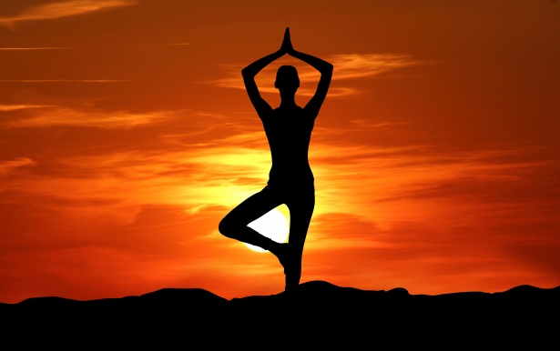 Image result for yoga sun set