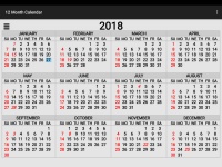 2018 naptár