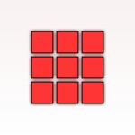 9 rote Quadrate