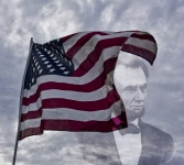 Bandiera americana e Lincoln