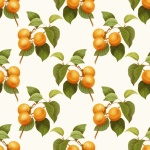 Aprikosen-Frucht-Weinlese-Illustration