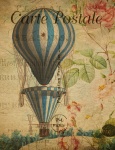 Cartão do vintage do balão