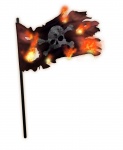 Bandeira de pirata em chamas