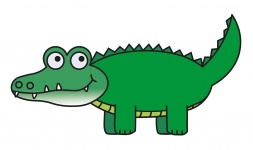 Clipart de dessin animé d'alligator