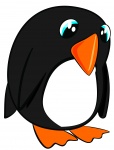 Pinguino di cartone animato