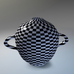 Checkerboard vase