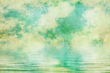 Wolken Water Vintage schilderij