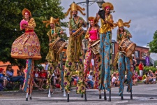 Colorful Parade Of People