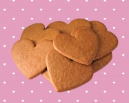 Biscuits, biscuits, en forme de coeur