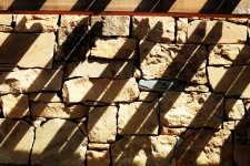 Diagonal Shadows on Rock Wall