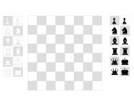 Diagram schackbräda och bitar
