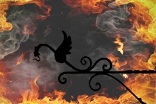 Drago in fiamme