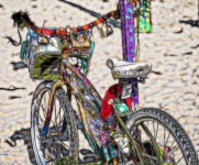 Bici colorata elettrica