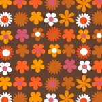 Floral Retro 70s Background