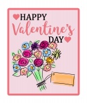 Cartão do Valentim do Bouquet das Flores